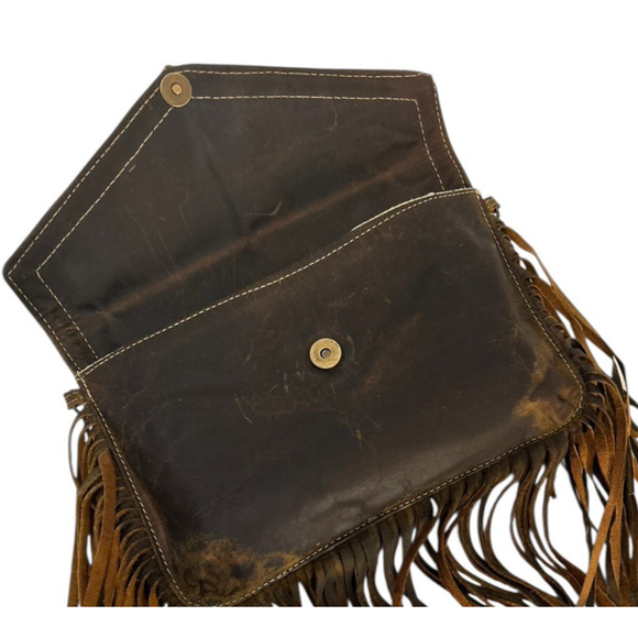 Myra Cowgirl Lover Fringe Western Bag Leather Crossbody Boho Festival Rodeo - Picture 2 of 14